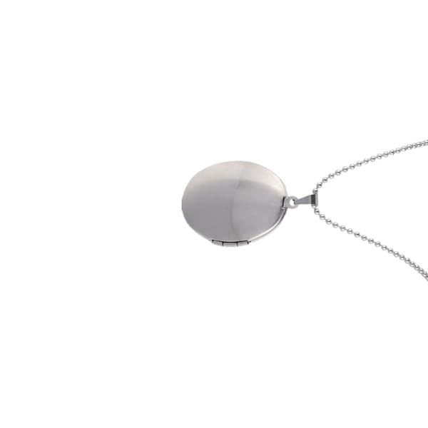 INF Personligt fotomedaljonghalsband, ovalt hängande halsband, smycken i rostfritt stål