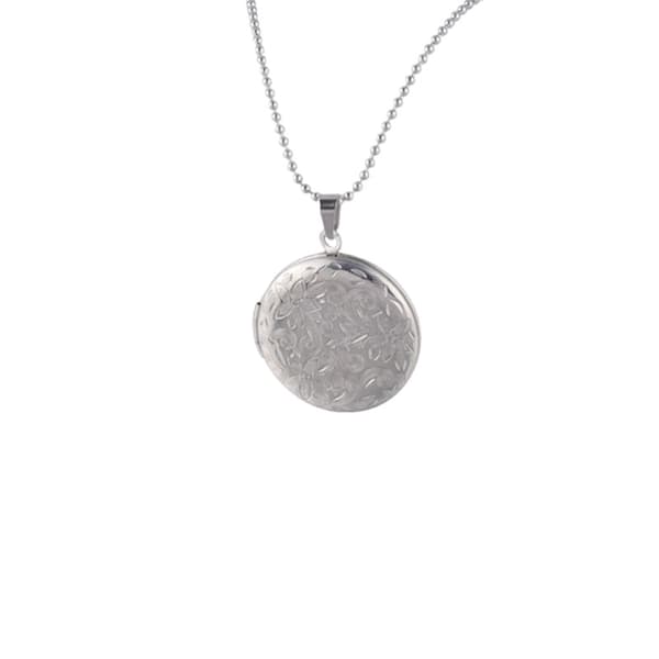 INF Vintage mønster rund medaljon halskæde, 45 cm kæde