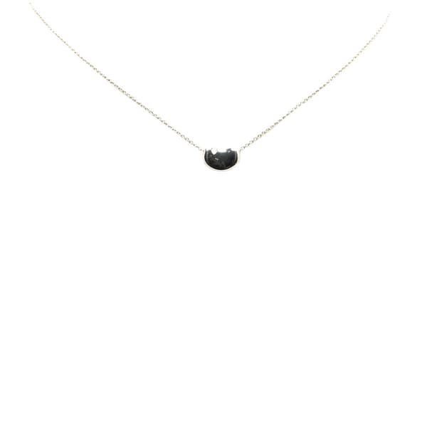 Pre-owned Tiffany Elsa Peretti Sterling Silver Bean Pendant Necklace Silver