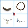 Miniatyrbild 1 av 4: Stenar och mineraler. Smyckesset Armband Halsband 8 mm träpärlor + labradorit av anpassningsbar storlek.