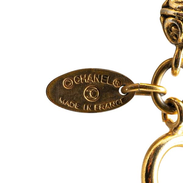 Pre-owned Chanel Gold Plated Bead Strand Necklace Gold