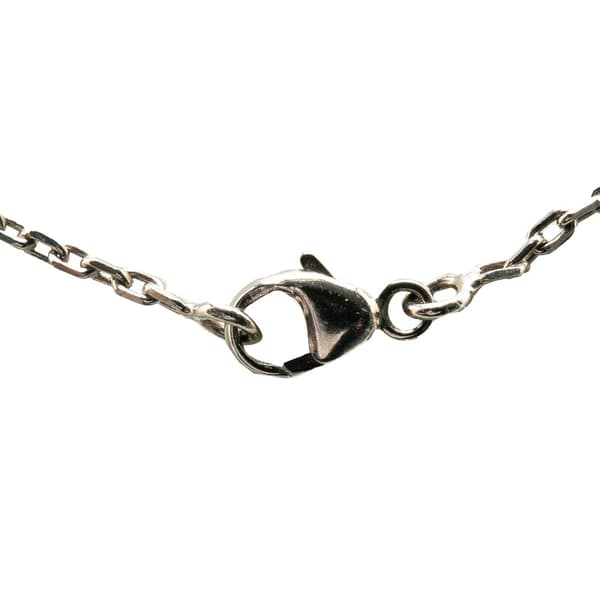 Pre-owned Hermès Palladium Plated Eileen Pendant Necklace Silver