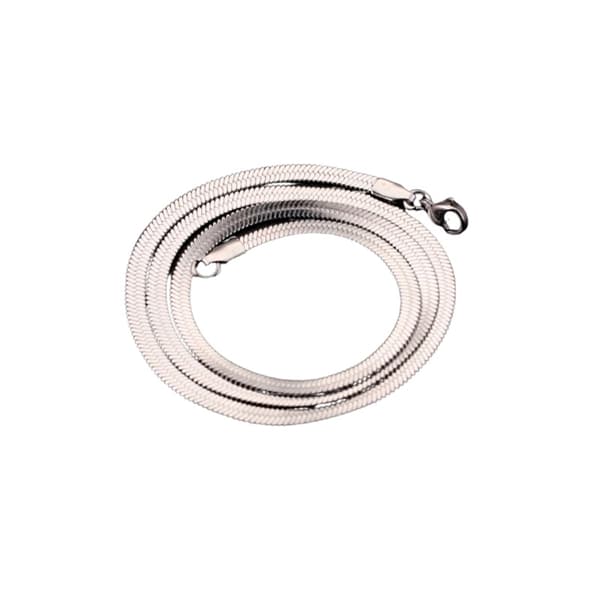 INF Platt ormkedja halsband, 5mm kedja i rostfritt stål