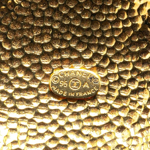 Pre-owned Chanel Gold Plated CC Medallion Pendant Necklace Gold