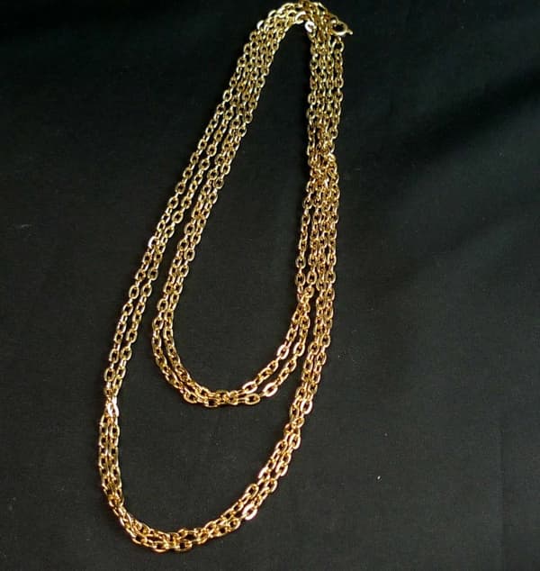 Halskedja Guldpläterad 145cm