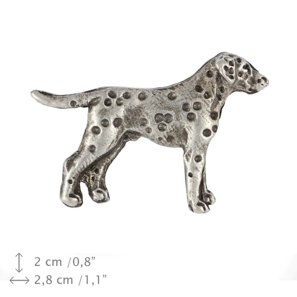 Dalmatian, Dalmatian Pointer - halsband med en hund, silverpläterat hänge för en hundälskare, subtila smycken från Art-Dog