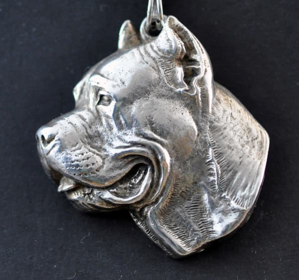 Cane Corso Italiano - kaulakoru koiralla, hopeoitu riipus koiran fanille, ainutlaatuiset Art-Dog korut