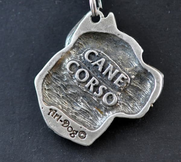 Cane Corso Italiano - kaulakoru koiralla, hopeoitu riipus koiran fanille, ainutlaatuiset Art-Dog korut