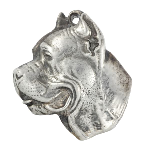 Cane Corso Italiano - kaulakoru koiralla, hopeoitu riipus koiran fanille, ainutlaatuiset Art-Dog korut