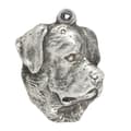 Miniatyrbild 6 av 7: Rottweiler I - halsband med hund, silverpläterat hänge för en hundfantast, unika Art-Dog smycken