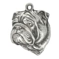 Miniatyrbild 6 av 7: Engelsk Bulldog, Bulldog I - halsband med hund, silverpläterat hänge för en hundfantast, unika Art-Dog-smycken