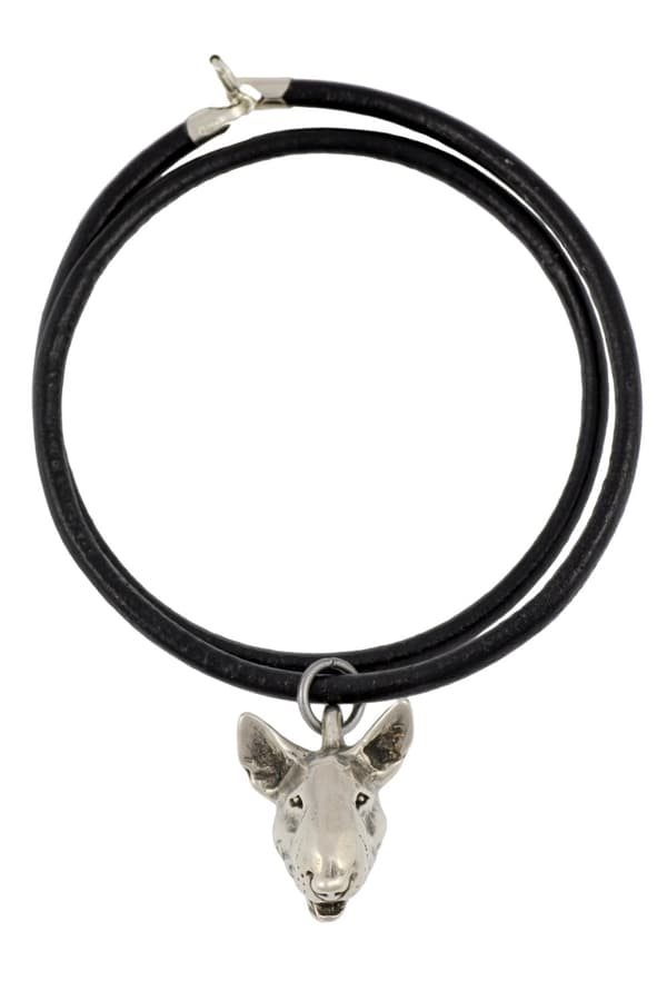 Bullterrieri, Bullterrieri I - kaulakoru koiralla, hopeoitu riipus koirafanille, ainutlaatuiset Art-Dog korut