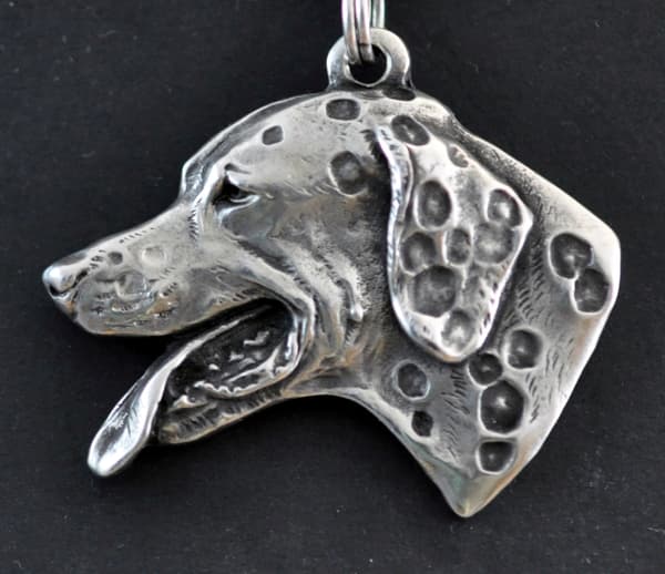 Dalmatian, Dalmatian Pointer - halsband med en hund, silverpläterat hänge för en hundfantast, unika Art-Dog-smycken