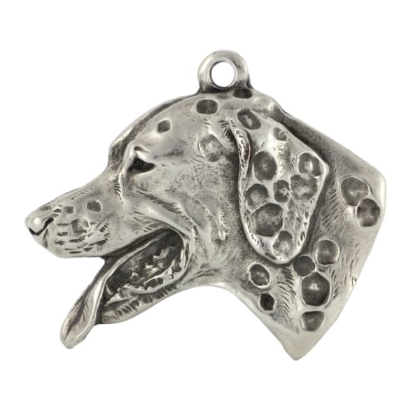 Dalmatian, Dalmatian Pointer - halsband med en hund, silverpläterat hänge för en hundfantast, unika Art-Dog-smycken