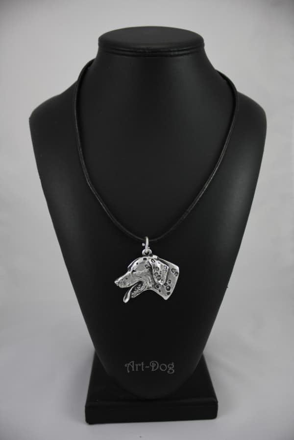 Dalmatian, Dalmatian Pointer - halsband med en hund, silverpläterat hänge för en hundfantast, unika Art-Dog-smycken