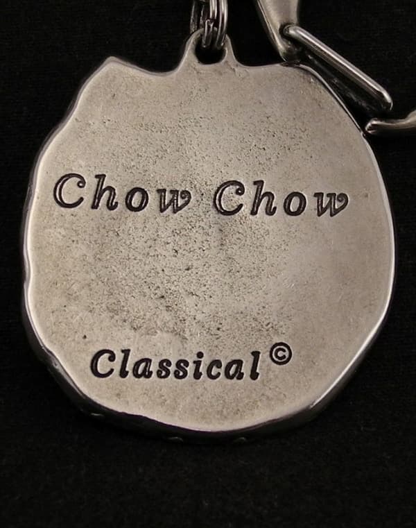 Chow Chow - halsband med en hund, silverpläterat hänge för en hundfantast, unika Art-Dog-smycken