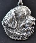 Pikkukuva 3 / 7: Newfoundland, Newfoundland, Wodołaz - kaulakoru koiran kanssa, hopeoitu riipus koirafanille, ainutlaatuiset Art-Dog-korut