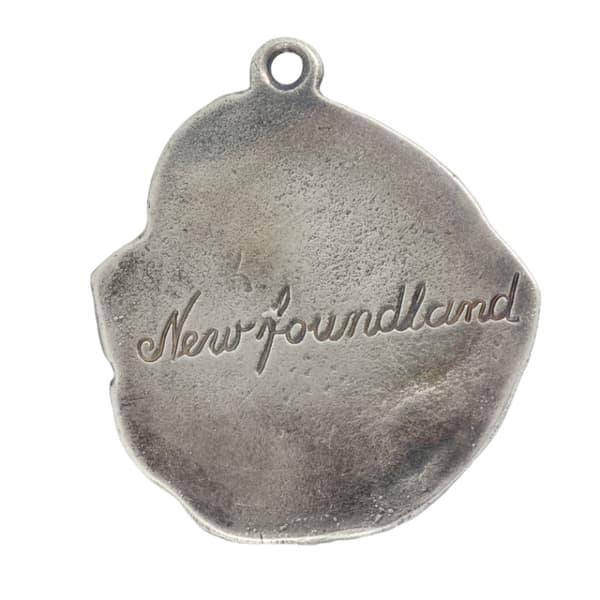 Newfoundland, Newfoundland, Wodołaz - kaulakoru koiran kanssa, hopeoitu riipus koirafanille, ainutlaatuiset Art-Dog-korut