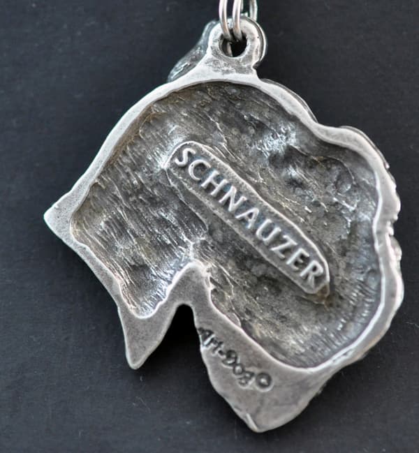 Schnauzer, Schnauzer - halsband med en hund, silverpläterat hänge för en hundfantast, unika Art-Dog smycken