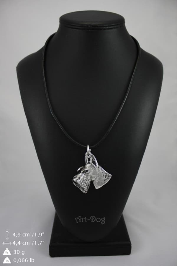 Scottish Terrier, Aberdeen Terrier I - halsband med hund, silverpläterat hänge för en hundfantast, unika Art-Dog-smycken