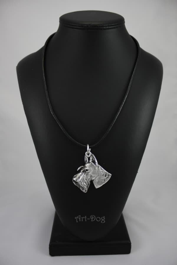 Scottish Terrier, Aberdeen Terrier I - halsband med hund, silverpläterat hänge för en hundfantast, unika Art-Dog-smycken