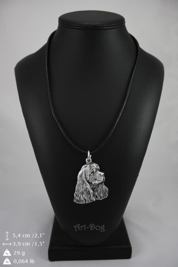 American Cocker Spaniel - halsband med en hund, silverpläterat hänge för en hundfantast, unika Art-Dog smycken
