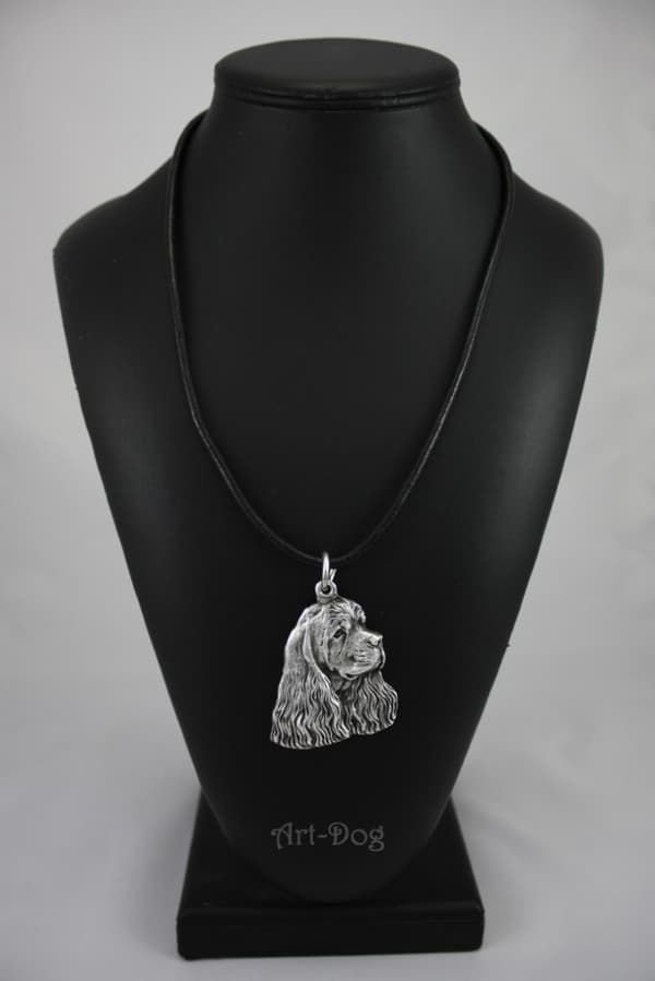 American Cocker Spaniel - halsband med en hund, silverpläterat hänge för en hundfantast, unika Art-Dog smycken