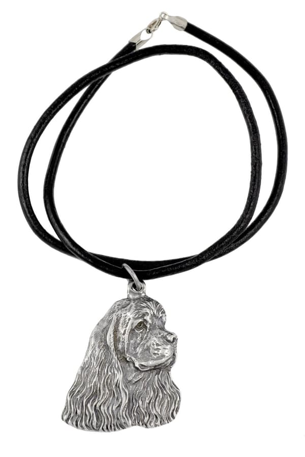 American Cocker Spaniel - halsband med en hund, silverpläterat hänge för en hundfantast, unika Art-Dog smycken