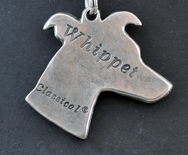 Whippet, engelsk Greyhound - halskæde med en hund, forsølvet vedhæng til en hundefan, unikke Art-Dog smykker