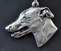 Pikkukuva 3 / 7: Vinttikoira, Englanninvinttikoira - kaulakoru koiran kanssa, hopeoitu riipus koirafanille, ainutlaatuiset Art-Dog-korut