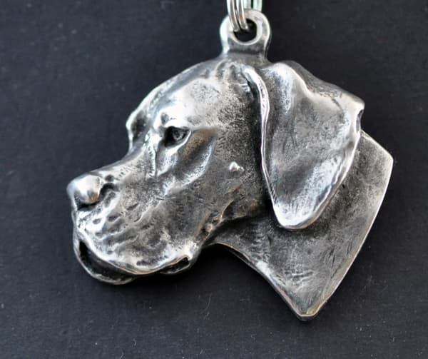 Pointer I - halsband med hund, silverpläterat hänge för en hundfantast, unika Art-Dog-smycken
