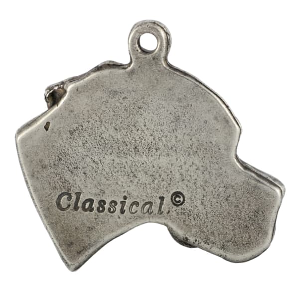 Pointer I - halsband med hund, silverpläterat hänge för en hundfantast, unika Art-Dog-smycken