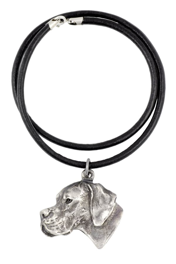 Pointer I - halsband med hund, silverpläterat hänge för en hundfantast, unika Art-Dog-smycken