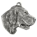 Miniatyrbild 6 av 7: Engelsk setter, Laverack - halsband med en hund, silverpläterat hänge för en hundfantast, unika Art-Dog-smycken