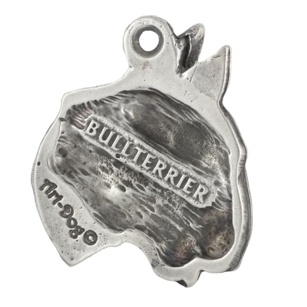 Bull Terrier, Bull Terrier II - halskæde med en hund, sølvbelagt vedhæng til en hundefan, unikke Art-Dog smykker
