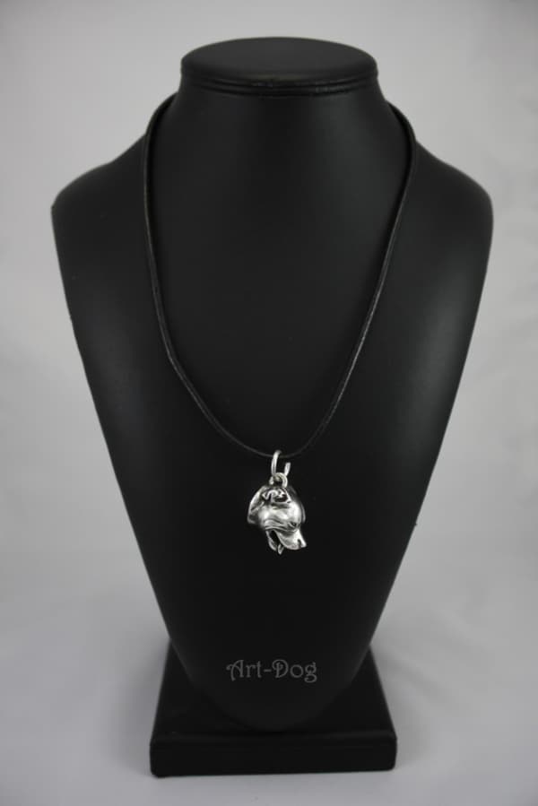 Staffordshire Bull Terrier, Staffik, Staffi - halsband med hund, silverpläterat hänge för en hundfantast, unika Art-Dog-smycken