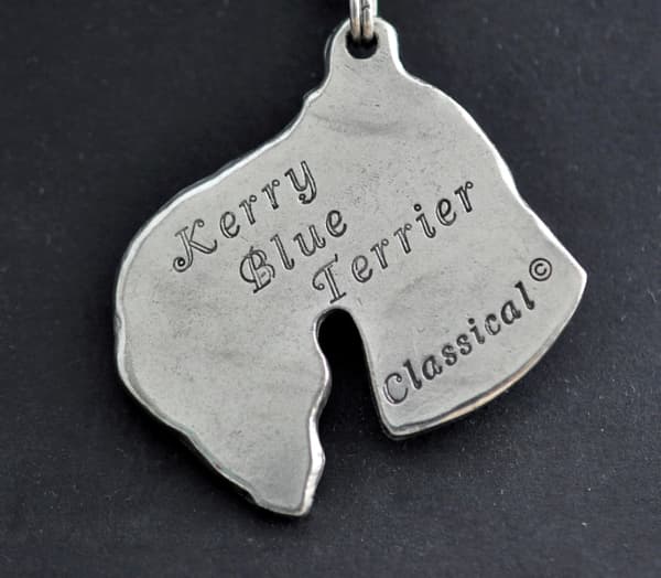Kerry Blue Terrier, Irish Blue Terrier - halsband med en hund, silverpläterat hänge för en hundfantast, unika Art-Dog-smycken