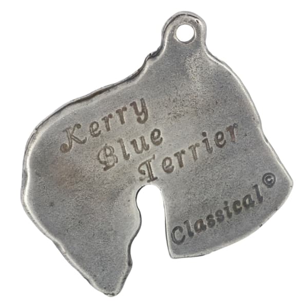 Kerry Blue Terrier, Irish Blue Terrier - halsband med en hund, silverpläterat hänge för en hundfantast, unika Art-Dog-smycken