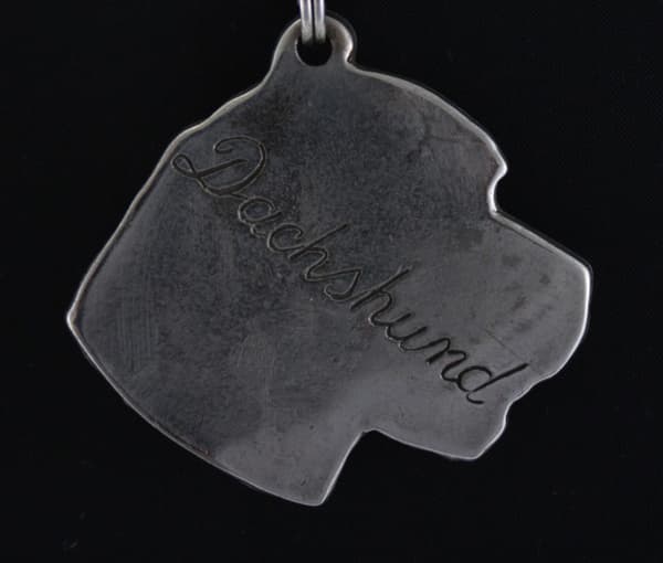 Gravhund III - halskæde med en hund, forsølvet vedhæng til en hundefan, unikke Art-Dog smykker