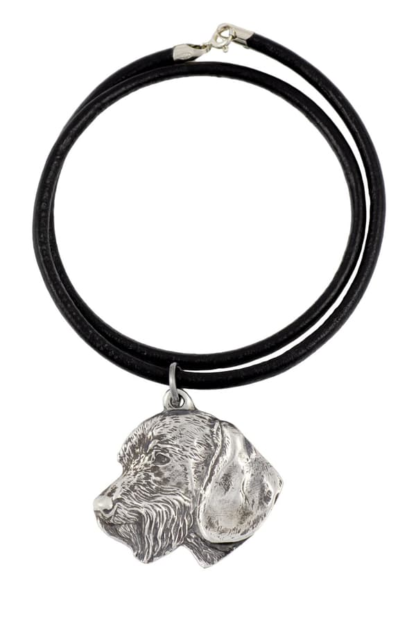 Tax III - halsband med en hund, silverpläterat hänge för en hundfantast, unika Art-Dog-smycken