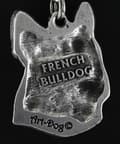 Miniatyrbild 4 av 7: French Bulldog II - halsband med en hund, silverpläterat hänge för en hundfantast, unika Art-Dog-smycken