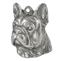 Miniatyrbild 6 av 7: French Bulldog II - halsband med en hund, silverpläterat hänge för en hundfantast, unika Art-Dog-smycken
