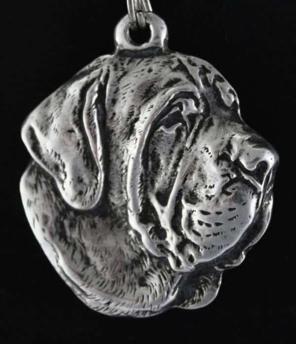 Fila Brasileiro, Brazilian Mastiff - halsband med en hund, silverpläterat hänge för en hundfantast, unika Art-Dog-smycken