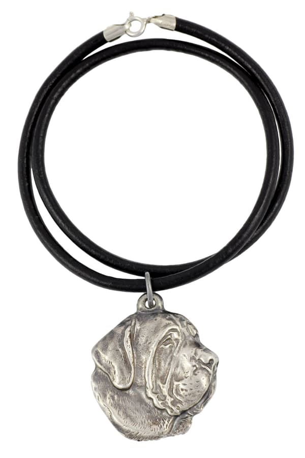 Fila Brasileiro, Brazilian Mastiff - halsband med en hund, silverpläterat hänge för en hundfantast, unika Art-Dog-smycken
