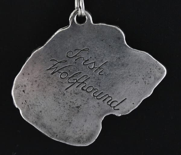 Irsk ulvehund, irsk ulvehund I - halskæde med en hund, sølvbelagt vedhæng til en hundefan, unikke Art-Dog smykker
