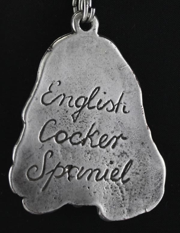 Engelsk Cocker Spaniel I - halsband med hund, silverpläterat hänge för en hundfantast, unika Art-Dog smycken