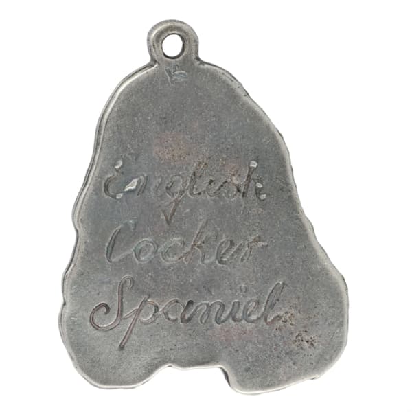 Engelsk Cocker Spaniel I - halsband med hund, silverpläterat hänge för en hundfantast, unika Art-Dog smycken