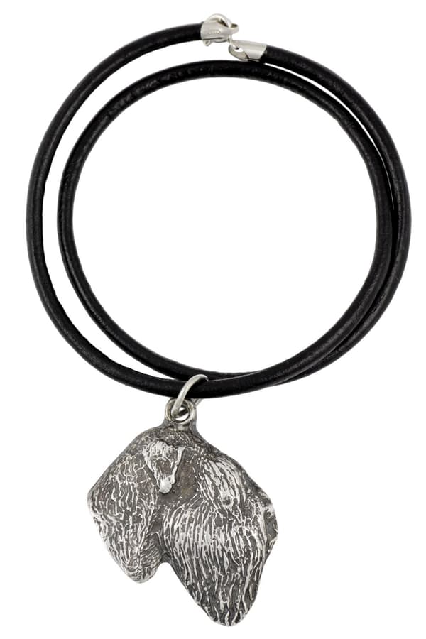 Russian Black Terrier - halsband med en hund, silverpläterat hänge för en hundfantast, unika Art-Dog-smycken