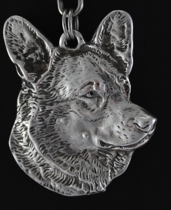 Cardigan Welsh Corgi - halsband med en hund, silverpläterat hänge för en hundfantast, unika Art-Dog-smycken