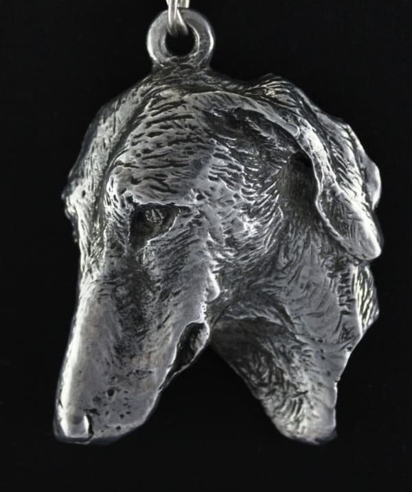 Afrikansk vinthund, Azawakh II - halsband med en hund, silverpläterat hänge för en hundfantast, unika Art-Dog-smycken